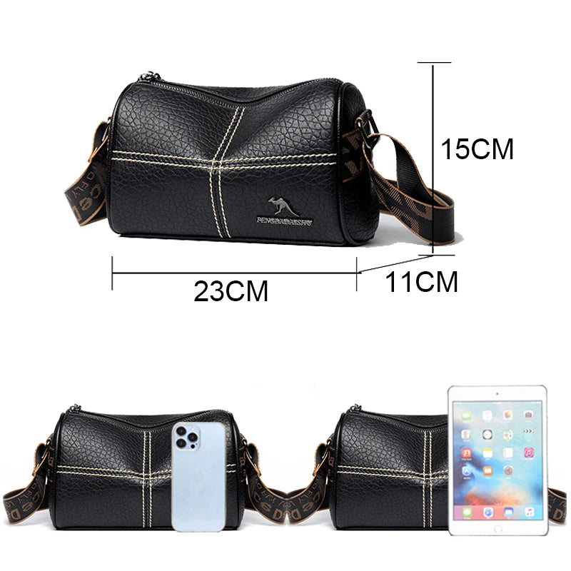 Luxuriöse Damen Handtasche aus weichem Rindsleder – Hochwertige Schulter- & Crossbody Bag 2024, elegante Leder Tote für Alltag & Business