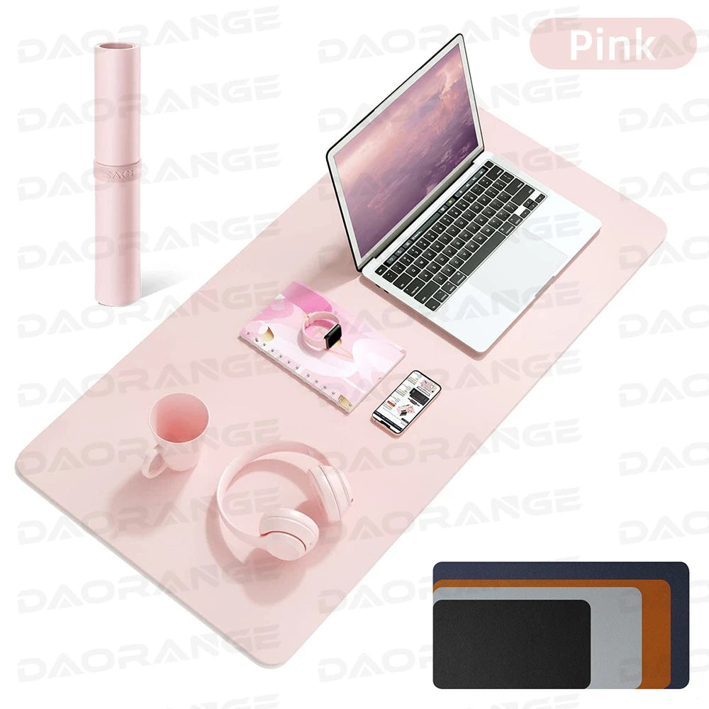 PU Leder Schreibtischunterlage in mehreren Größen – Wasserdichtes XXL Mouse Pad für Büro, Gaming & PC von DAORANGE