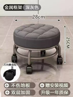 Niedriger Rollhocker aus Metall mit leisen Universalrollen – Beweglicher Schuhwechselstuhl für Haushalt &amp; Wohnzimmer