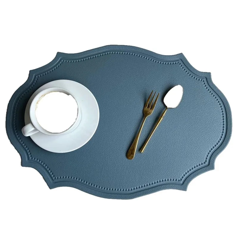 Ovale PU Leder Platzsets im Nordic Cream Design – Luxus Tischsets (1/4/6 Stück), wasserdicht, hitzeisolierend &amp; rutschfest 