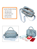 ZENCY Elegante Damen Handtasche aus echtem Leder – Geräumige Schulter- & Crossbody Tote Bag mit zwei Riemen, stilvolles Design für Alltag & Business