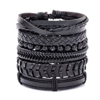 Viking Lederarmband mit Totenkopf – Verstellbares Herren- & Unisex Armband im Neo-Gothic Stil, Geflochtenes Lederarmband