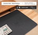 PU Cuir Schreibtischunterlage – Gros tapis de bureau pour bureau, ordinateur portable et jeux en bleu, braun, noir ou rose