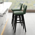 Luxus Barhocker aus Leder & Holz – Moderner minimalistischer Design-Barstuhl im italienischen Stil für Restaurant, Bar & Theke