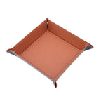 Plateau à dés hexagonal pliable en cuir PU – Würfelschale für RPG, Tabletop &amp; Brettspiele | Vielseitige Aufbewahrungsbox 