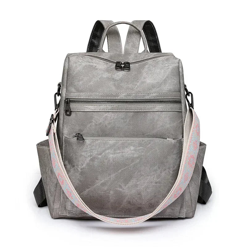 Damen PU Leder Laptop Rucksack 2025 – Diebstahlsicher, wasserdicht, große Kapazität, Business & Reise