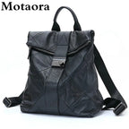 Motaora Damen Leder Rucksack – Diebstahlsicher, große Kapazität, Freizeit- &amp; Schulrucksack für Alltag &amp; Reisen 