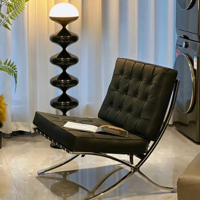 Barcelona Designer Einzelsessel – Italienischer Lazy Chair im nordischen Light-Luxury-Stil, moderner Relax-Sessel für Wohnzimmer &amp; Lounge