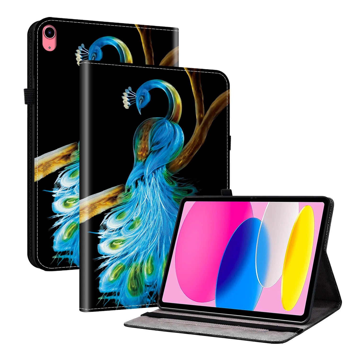 Premium Lederhülle für iPad Air 13 (2025), iPad 10.9, iPad Pro 11 & 12.9, iPad 5.–8. Gen & iPad mini – Stoßfeste Schutzhülle mit Soft-TPU