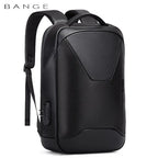 OZUKO BANGE Leder Business Rucksack Unisex – Diebstahlsicherer & wasserfester Laptoprucksack 15,6 Zoll für Arbeit & Schule