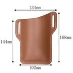 Herren PU-Leder Handy Gürteltasche - Bolsa de cintura con funda para teléfono para viajes, actividades al aire libre, camping y todo tipo de etiquetas 