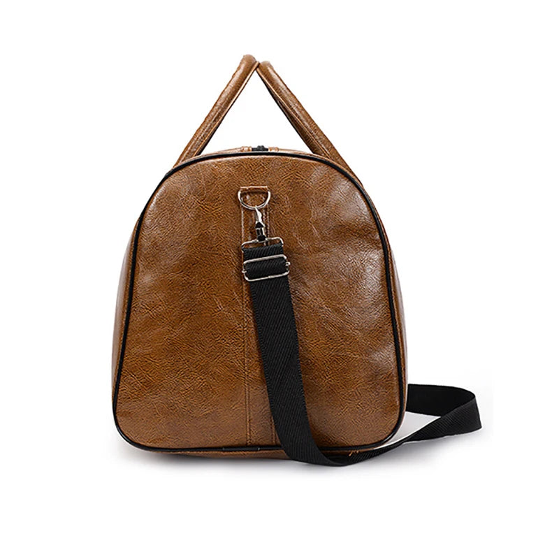 OLN Unisex PU-Leder Gym Bag – Wasserdichte Fitness-, Reise- & Duffle-Tasche für Sport, Schwimmen und Outdoor