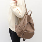 STEPHIECATHY Rucksack aus weichem Echtleder – Unisex Leder-Rucksack mit Multi-Reißverschlussfächern für Alltag & Reise