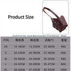 Verstellbarer Hunde Maulkorb aus PU-Leder – Atmungsaktive Anti-Bellen, Beißen & Kauen Hundemaske für Welpen & Hunde (5 Größen)