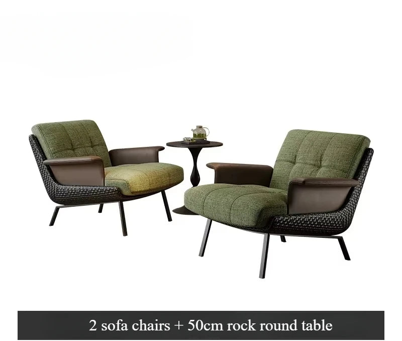 Ergonomischer Designer-Ledersessel im italienischen Luxus-Stil – Eleganter Minimalistischer Fauteuil mit Armlehnen für modernes Wohnzimmer