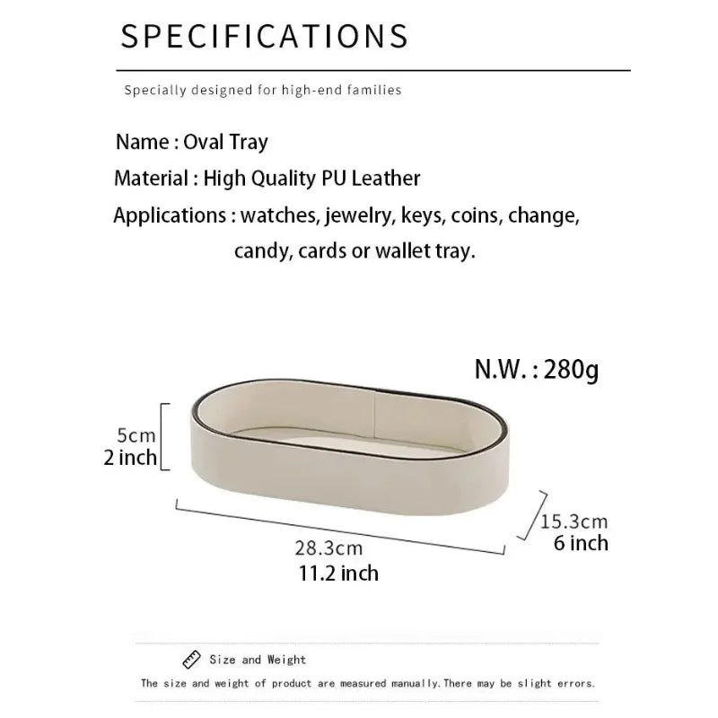 PU-Leder Aufbewahrungsbox & Ablageschale – Moderne Schmuck-, Schlüssel- & Kosmetik-Organizer für Flur, Wohnzimmer & Schreibtisch