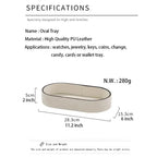 PU-Leder Aufbewahrungsbox & Ablageschale – Moderne Schmuck-, Schlüssel- & Kosmetik-Organizer für Flur, Wohnzimmer & Schreibtisch