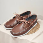 Herren Echtleder Loafer & Mokassins – Handgefertigte Driving Shoes aus Rindsleder, Klassische Bootsschuhe für Freizeit & Alltag