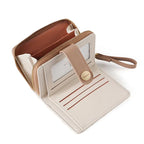 Japanische Cute Cat Damen Geldbörse – Kurze Studentin Wallet mit Reißverschluss, Kartenfächern & Münzfach