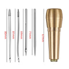 Ensemble de sacs en cuir avec pinces à linge – Kit de bricolage professionnel pour cuir, toile, chaussures et réparations 