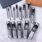 Rundloch Leder Stanze 3–25 mm en Stahl – Präziser Hohl-Lochstanzer für Leder, Kunststoff, Gummi &amp; Dichtungen (DIY Werkzeug) 