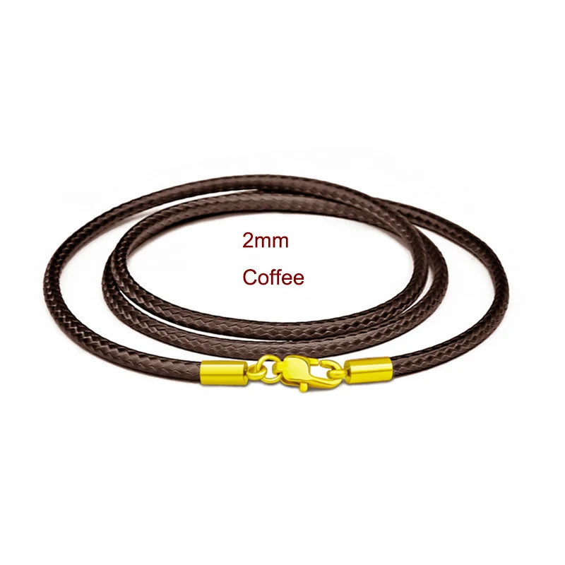 Geflochtene Lederkette Choker Schwarz & Braun – Lederhalskette mit Edelstahlverschluss für Damen & Herren