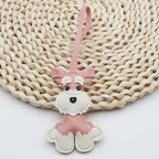 Kreativer Schnauzer Schlüsselanhänger aus PU-Leder – Niedlicher Hunde-Keychain mit Karabiner & Metallring als Taschen- und Autoanhänger Geschenkidee