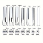 3-teiliges Oval Lederloch Stanzer Set – Ovale Hohlstanzen 1,5–20 mm für Gürtel, Taschen & Lederarbeiten