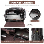 MATE ELAN Herren Leder Business Rucksack – Großer Laptoprucksack 15,6 Zoll mit USB-Anschluss, wasserfest & alltagstauglich