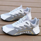 Damen Sneaker aus PU-Leder – Atmungsaktive Casual Sportschuhe für Frühling & Herbst, Bequeme Freizeit- & Running-Sneaker mit Gummisohle