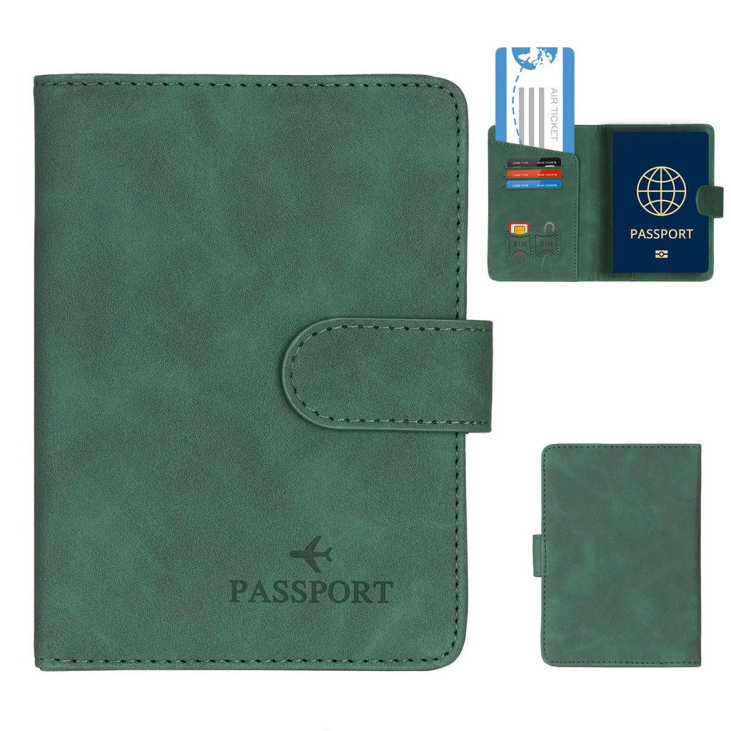 TRASSORY Reisepasshülle mit RFID-Schutz – Schlanke PU-Leder Passport Wallet mit Kartenfächern für Damen &amp; Herren