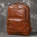 LEATHFOCUS Vintage Leder Rucksack Herren – Mochila cruzada elegante para portátil de 15 pulgadas, exterior, tamaño y tamaño 