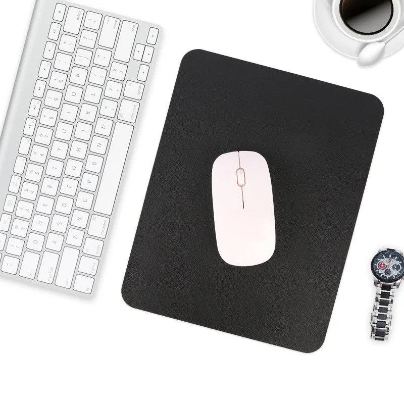 Kompaktes PU Leder Mouse Pad 23 × 19 cm – Rutschfestes & wasserdichtes Office Mousepad für Schule, Büro & Laptop