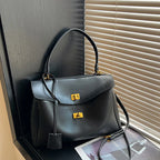 Moods Boutique Luxus PU-Leder Schultertasche – Grand sac fourre-tout pour femme, couleur unie, sac à main de créateur 2025 