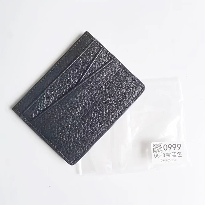 Véritable carte avec initiales – Slim Luxus Card Holder aus Rindsleder für Damen &amp; Herren | Porte-monnaie personnalisé