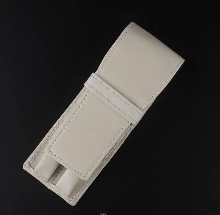 Luxuriöses Schwarzes Leder Stifteetui – Doppeltes Pen Case aus Echtleder für Füllfederhalter & Schreibgeräte | Elegantes Büro- & Schulaccessoire