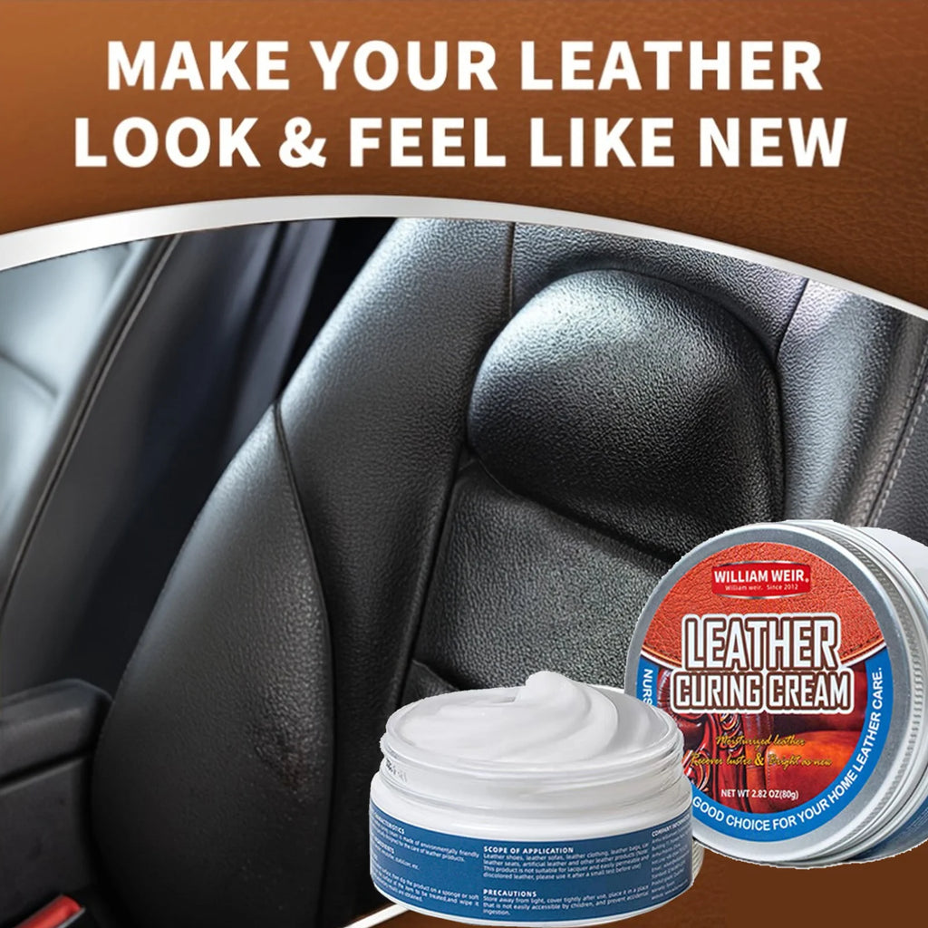 Premium Lederpflege Set 80 g – Reparatur- & Pflegewachs für Auto Innenraum, Schuhe, Taschen & Möbel
