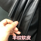 Dünnes weiches Kunstleder Meterware – Tissu en cuir PU élastique avec revêtement pour vêtements, sacs et projets de bricolage 