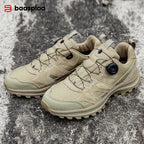 Baasploa Herren Wanderschuhe – Baskets d'extérieur en cuir, imperméables, festives, confortables pour le trail, la marche et les promenades