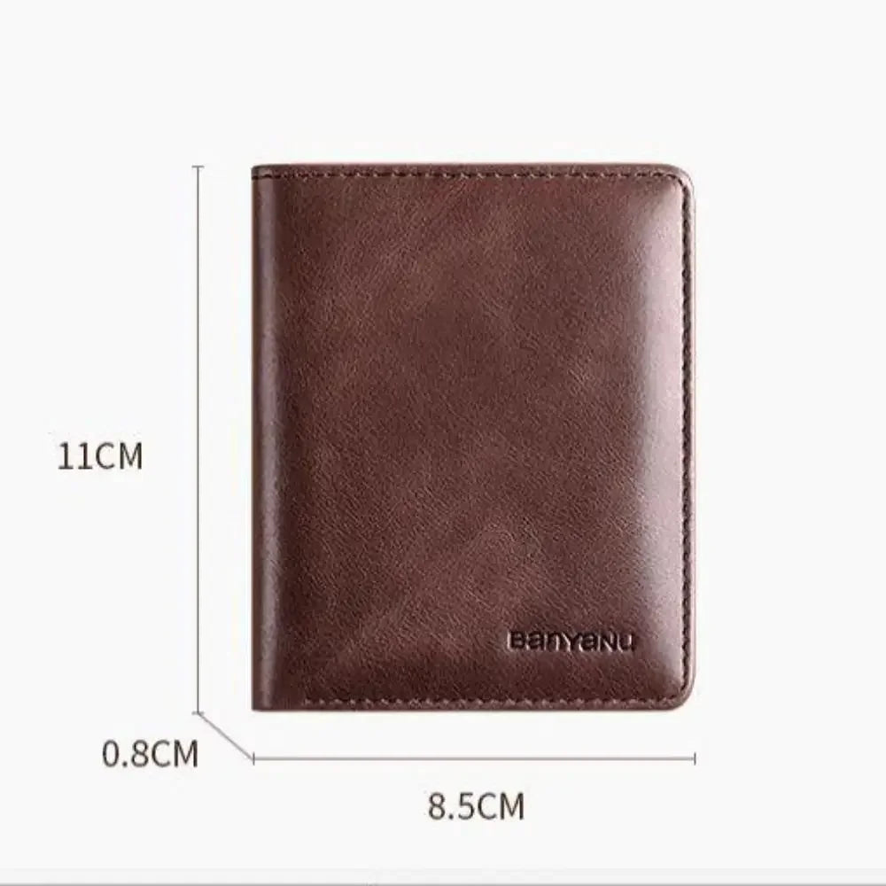 Vintage Herren Mini Geldbörse – Slim Wallet con RFID-Schutz, Kartenhalter y Geldclip para hombre 