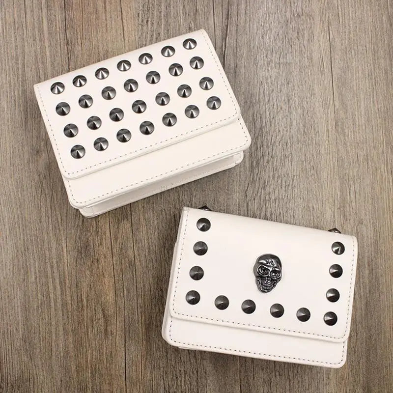 Étui télémètre de golf en cuir PU – Étui magnétique avec motif tête de mort pour outil de mesure laser 