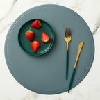 PU Leder Platzsets rund oder rechteckig (4/6 Stück) – Wasserdichte &amp; hitzeisolierende Tischsets im europäischen Stil für Hotel, Restaurant &amp; Zuhause