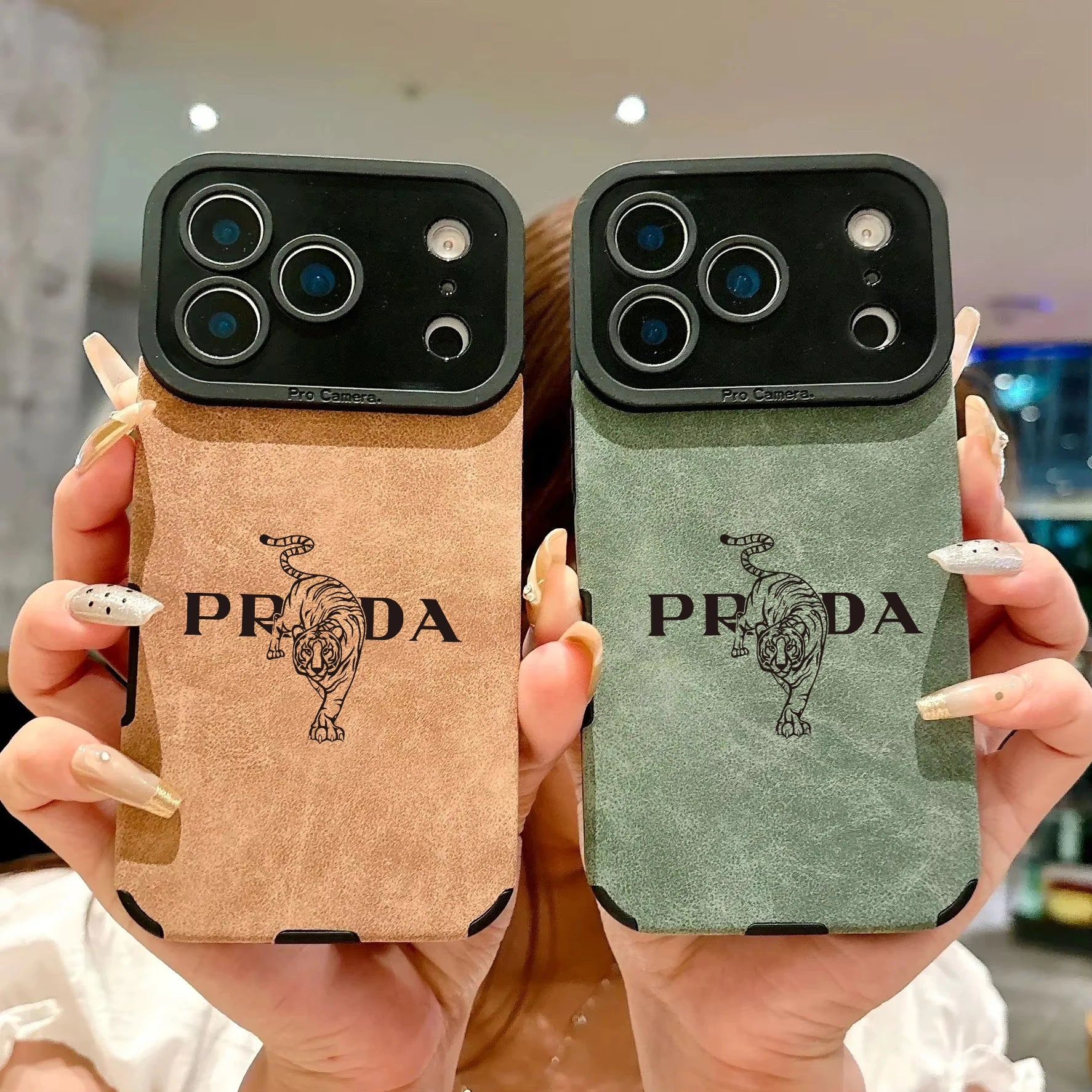 Luxuriöse Mikrofaser-Leder Handyhülle für iPhone 17, 16, 15, 14, 13, 12, 11 Pro &amp; Pro Max - Funda de cubierta completa Italy Tiger Streetwear