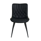 Esszimmerstühle 4er-Set aus Kunstleder – Gepolsterte Dining Chairs im gesteppten Retro-Design mit Metallbeinen, modern & luxuriös