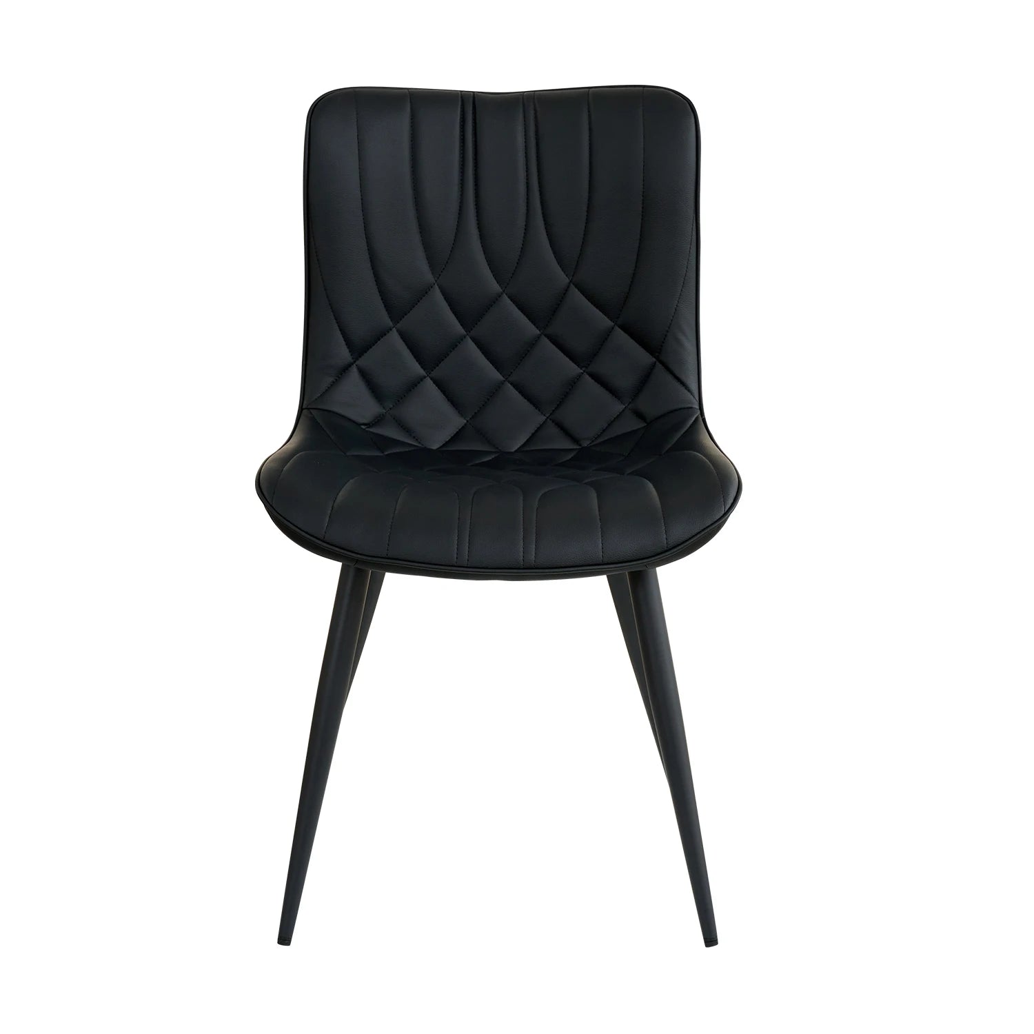 Esszimmerstühle 4er-Set aus Kunstleder – Gepolsterte Dining Chairs im gesteppten Retro-Design mit Metallbeinen, modern & luxuriös