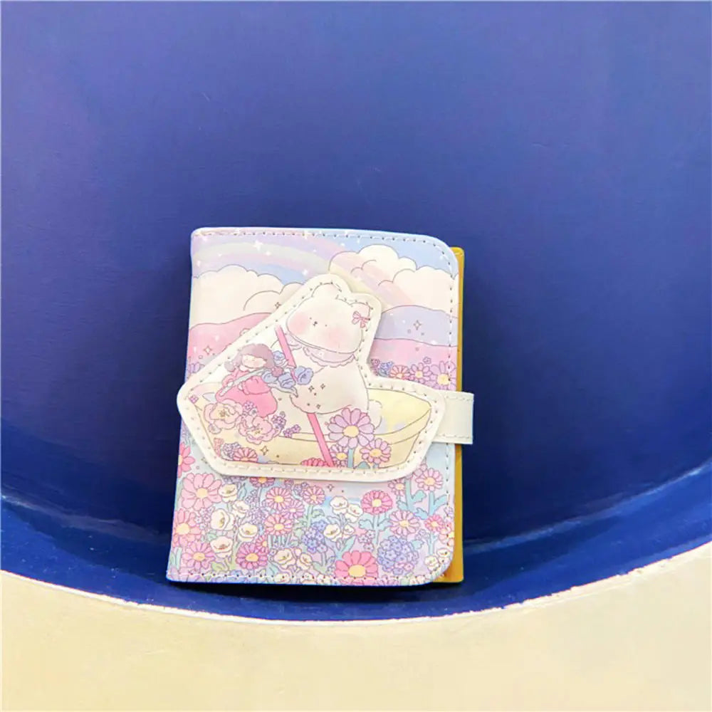 Süße Damen Geldbörse mit Bärenmotiv – Dreifach faltbare Kurz-Wallet aus PU-Leder mit Kartenfächern &amp; Münzfach, ideal para estudiantes 