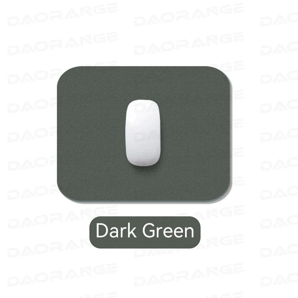 Kompaktes Leder Mousepad – Rutschfeste, doppelseitige PU Leder Mausmatte für Gaming, Büro & Laptop