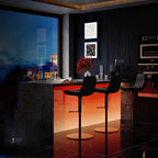 Moderner Leder-Barstuhl für Restaurant & Bar – Minimalistischer Designer Barhocker mit Rückenlehne, komfortabel & stilvoll