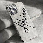 Funda de cuero personalizada para iPhone con nombres de fotografías: fundas de arte de lujo para iPhone 11–16 Pro Max