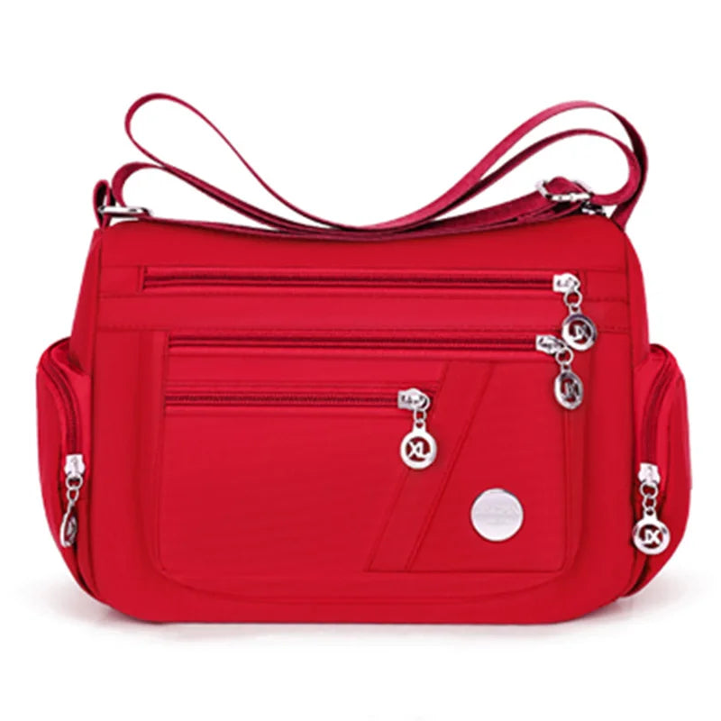 Damen &amp; Herren Nylon Handtasche – Oxford Stoff Schultertasche, bolso cruzado con múltiples fundas para todas las etiquetas y viajes